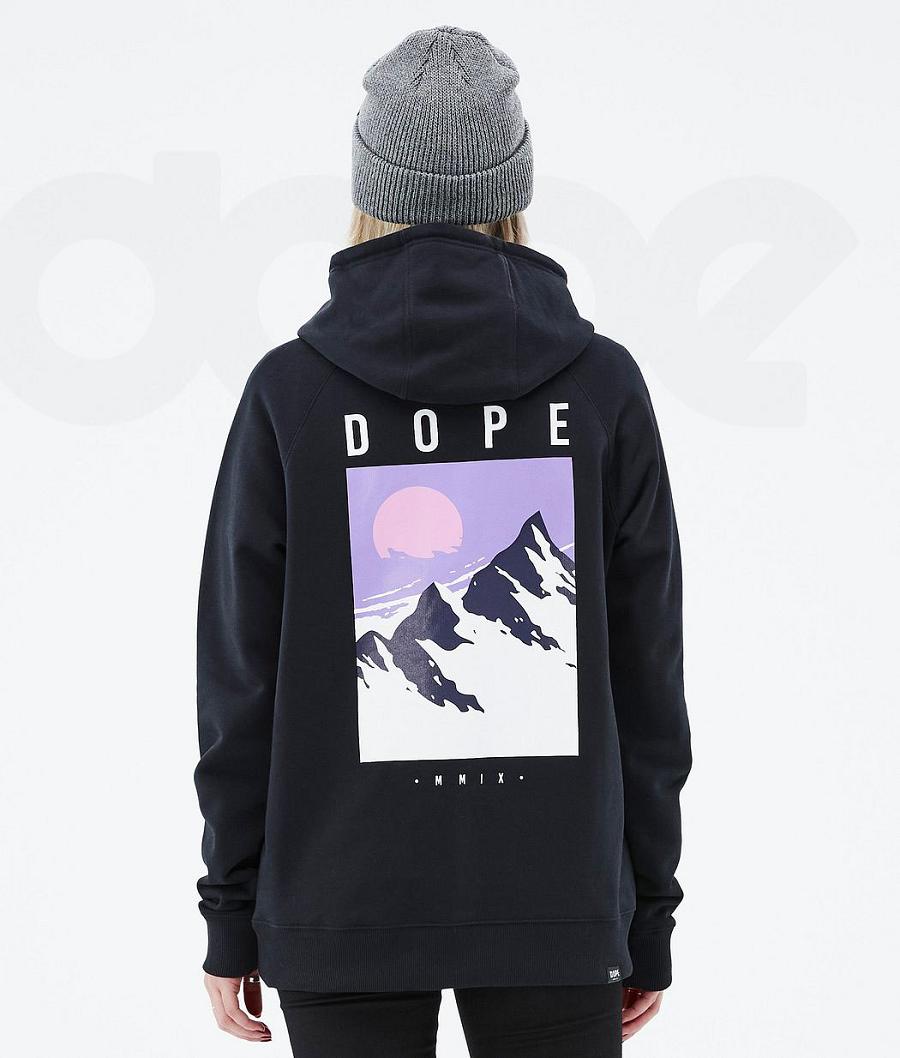 Dope Common W Peak Hoodie Dames Zwart | NLWY3834