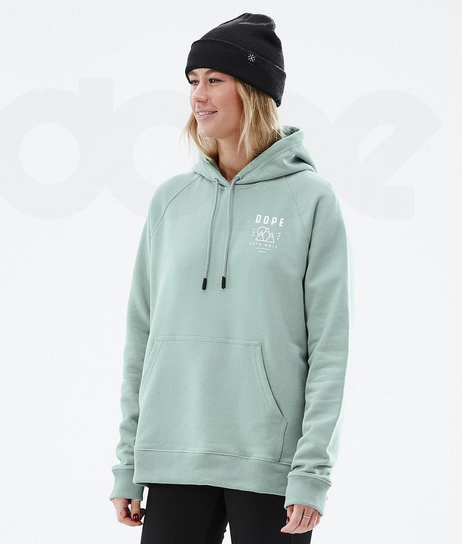 Dope Common W Summit Hoodie Dames Groen | NLFM3840