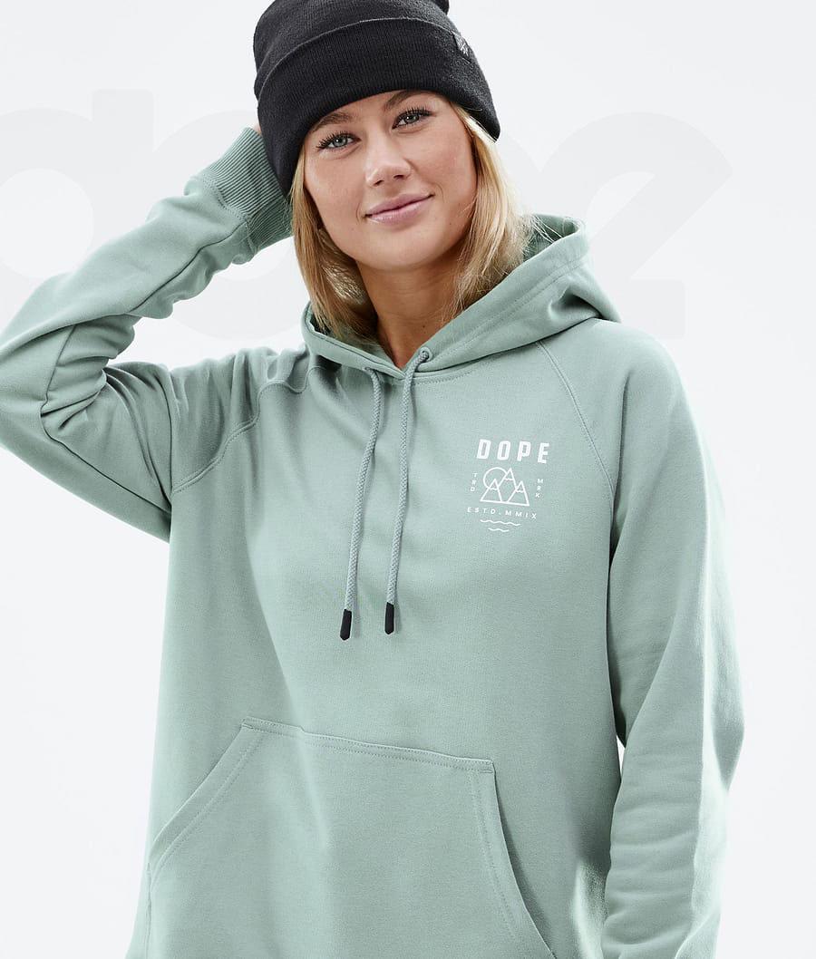 Dope Common W Summit Hoodie Dames Groen | NLFM3840