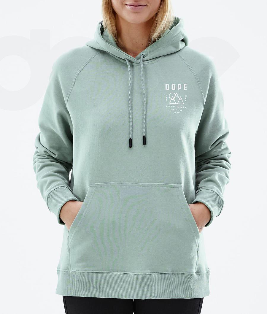 Dope Common W Summit Hoodie Dames Groen | NLFM3840