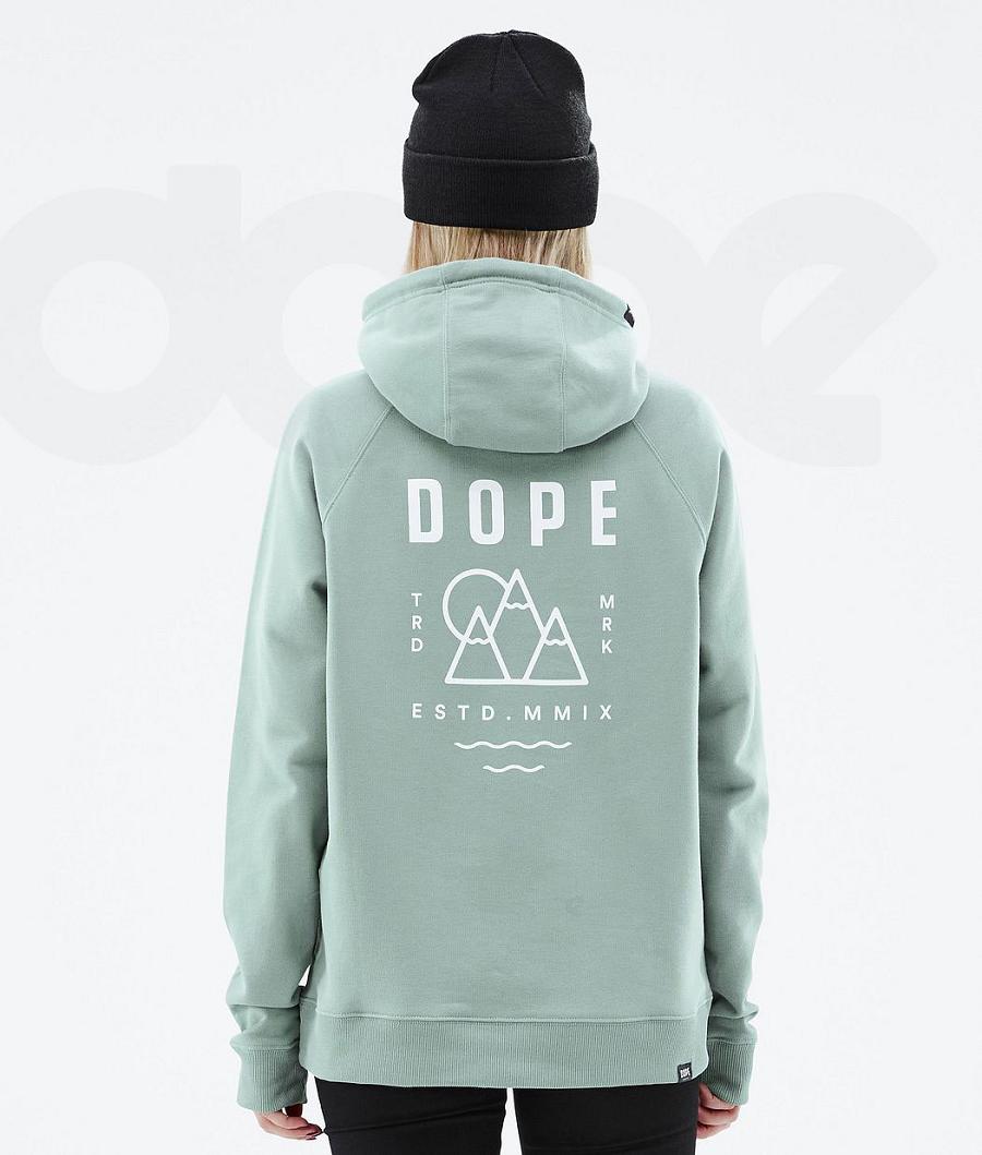 Dope Common W Summit Hoodie Dames Groen | NLFM3840