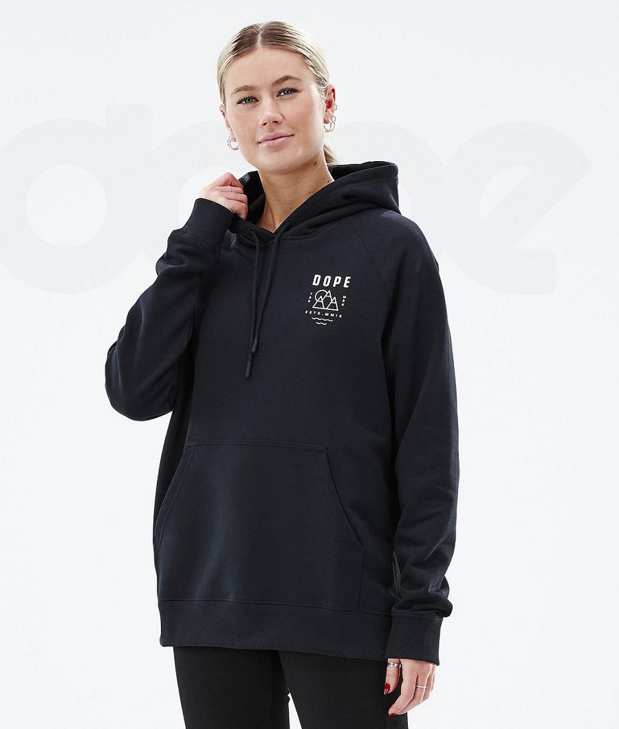 Dope Common W Summit Hoodie Dames Zwart | NLHK3838