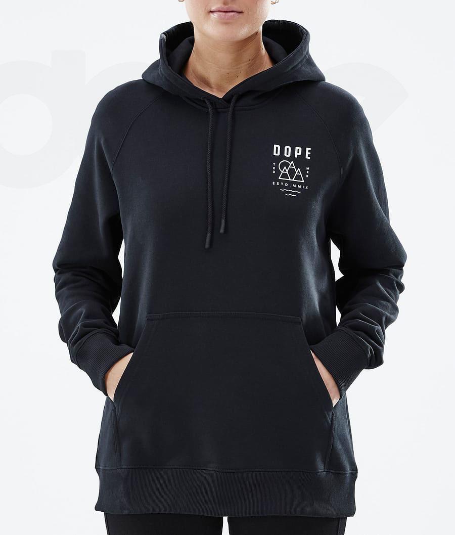 Dope Common W Summit Hoodie Dames Zwart | NLHK3838