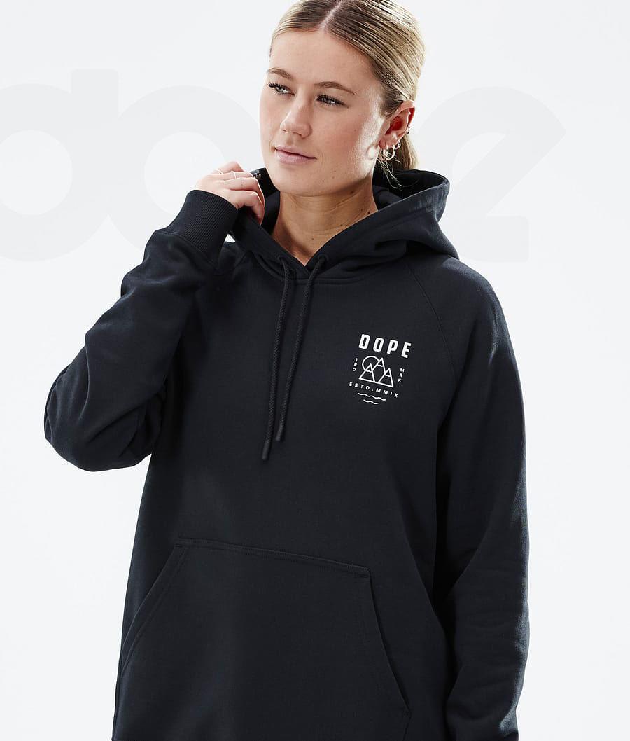 Dope Common W Summit Hoodie Dames Zwart | NLHK3838