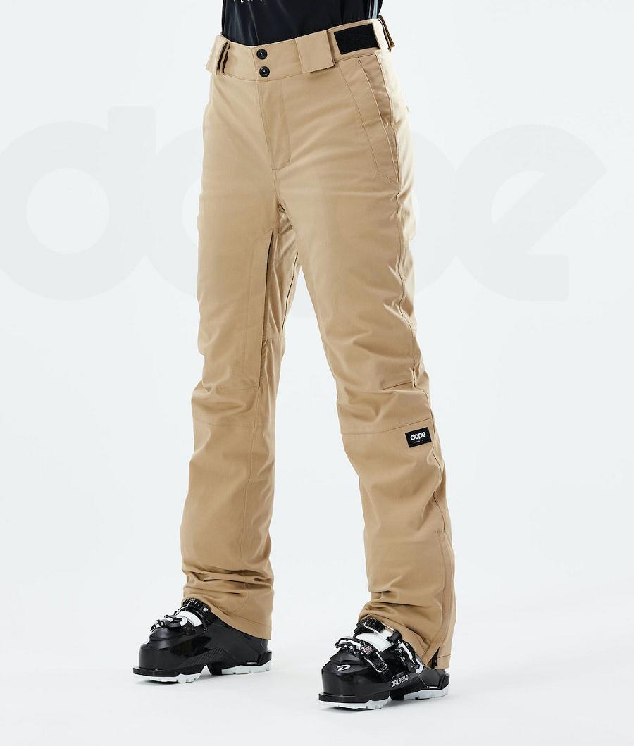 Dope Con W 2021 Ski Broek Dames Khaki | NLXF3327