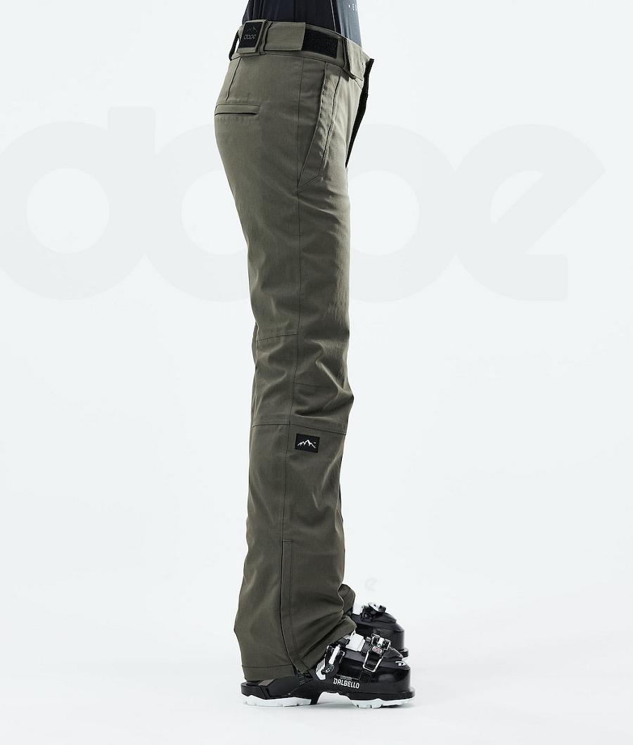 Dope Con W 2021 Ski Broek Dames Olijfgroen Groen | NLCE3326