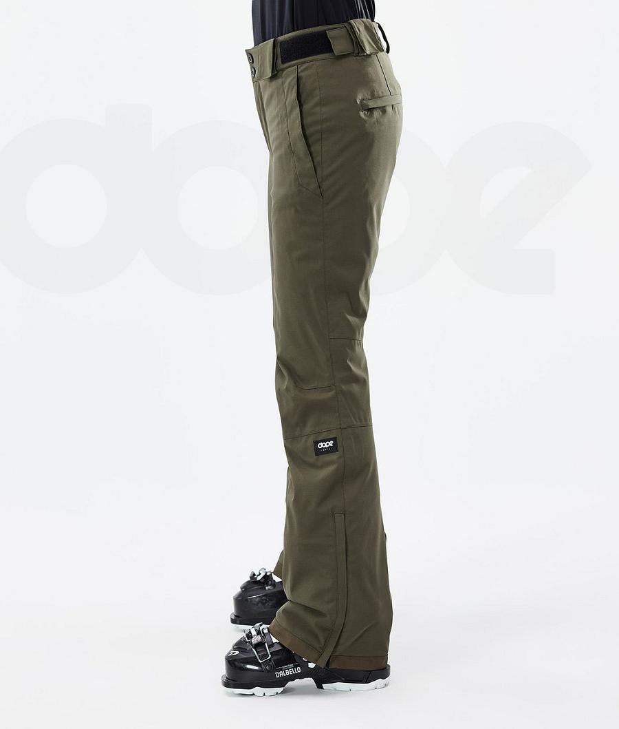 Dope Con W Ski Broek Dames Olijfgroen Groen | NLQZ3321