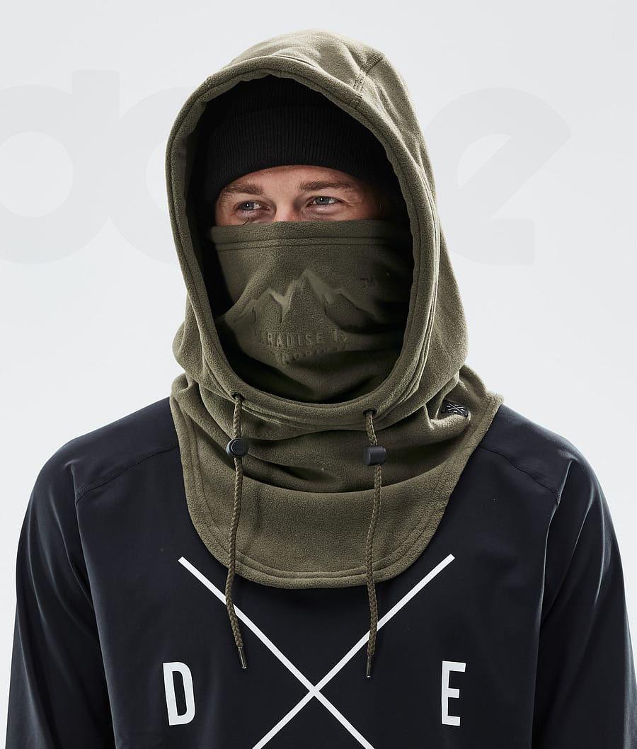 Dope Cozy Hood II Masker Dames Olijfgroen Groen | NLIS3984