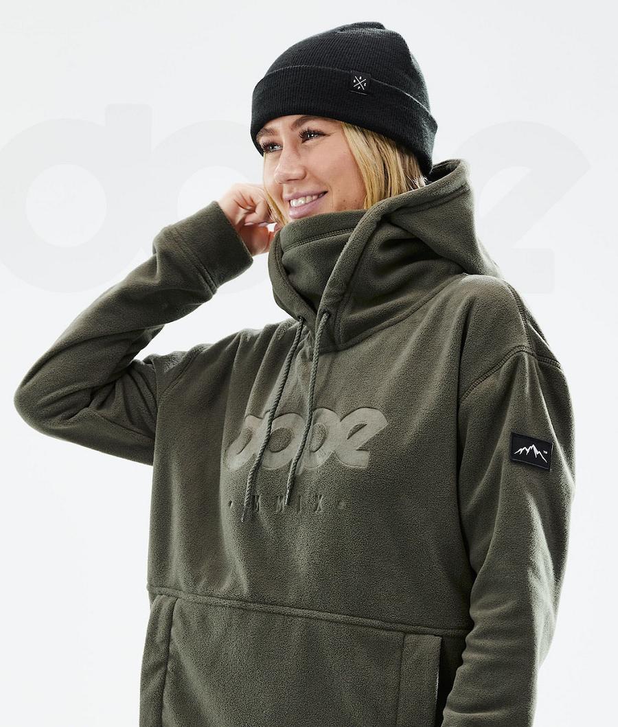 Dope Cozy II W 2021 Vlies Dames Olijfgroen Groen | NLGL3873