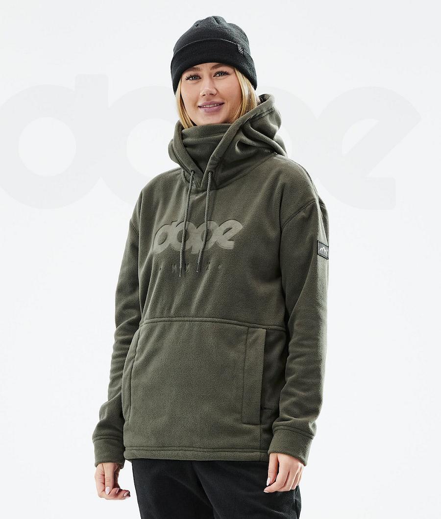 Dope Cozy II W 2021 Vlies Dames Olijfgroen Groen | NLGL3873