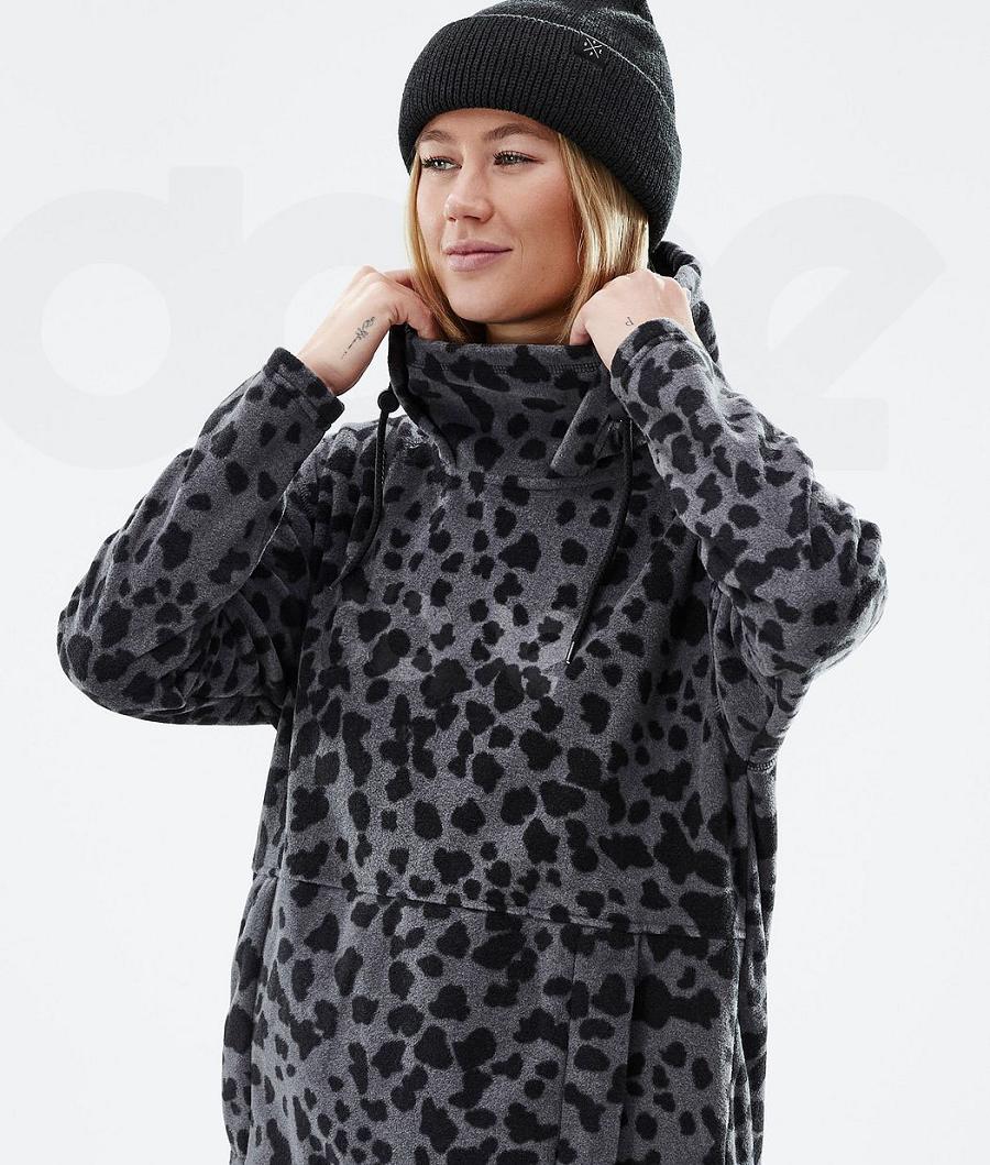 Dope Cozy II W Dots Vlies Dames Zwart | NLSO3876