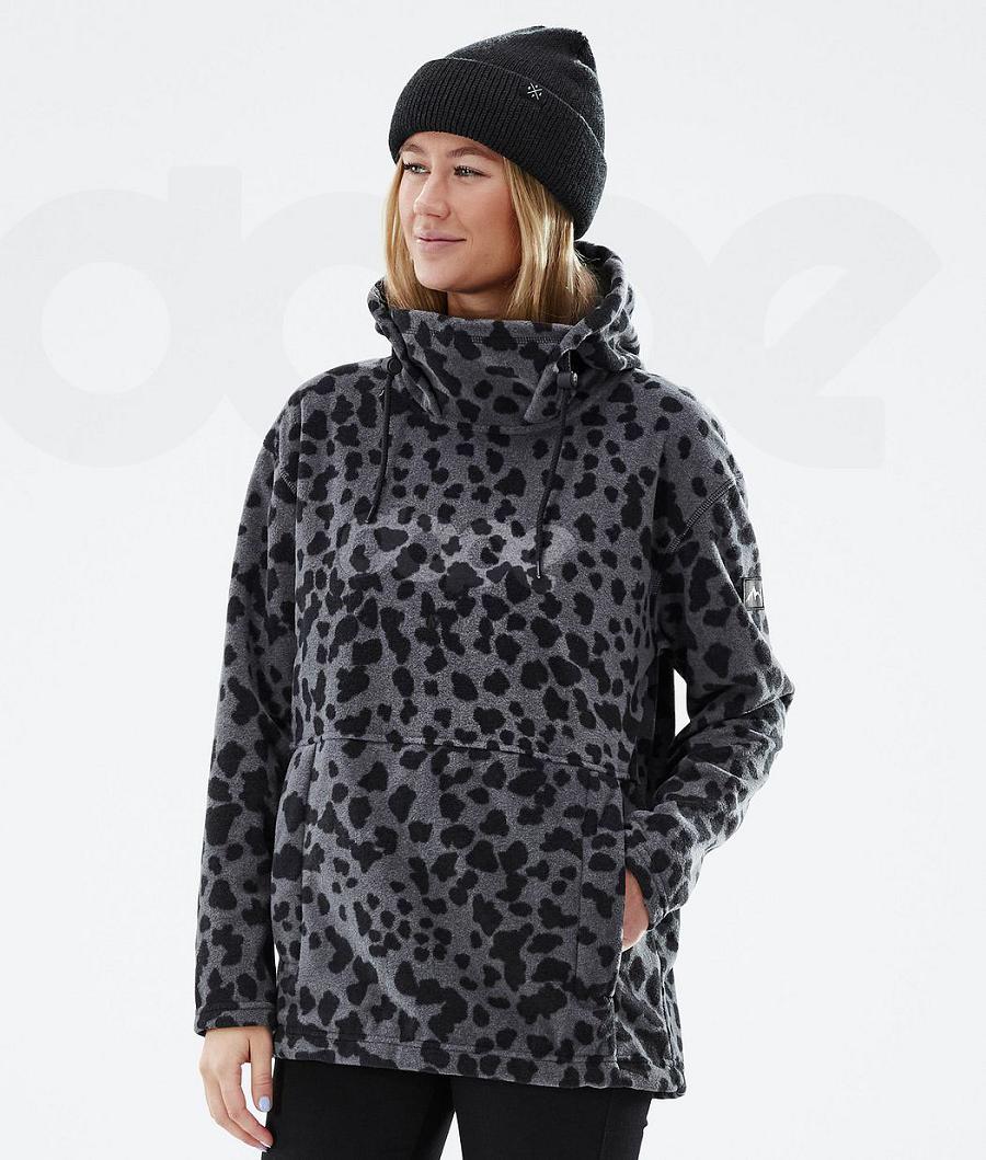 Dope Cozy II W Dots Vlies Dames Zwart | NLSO3876