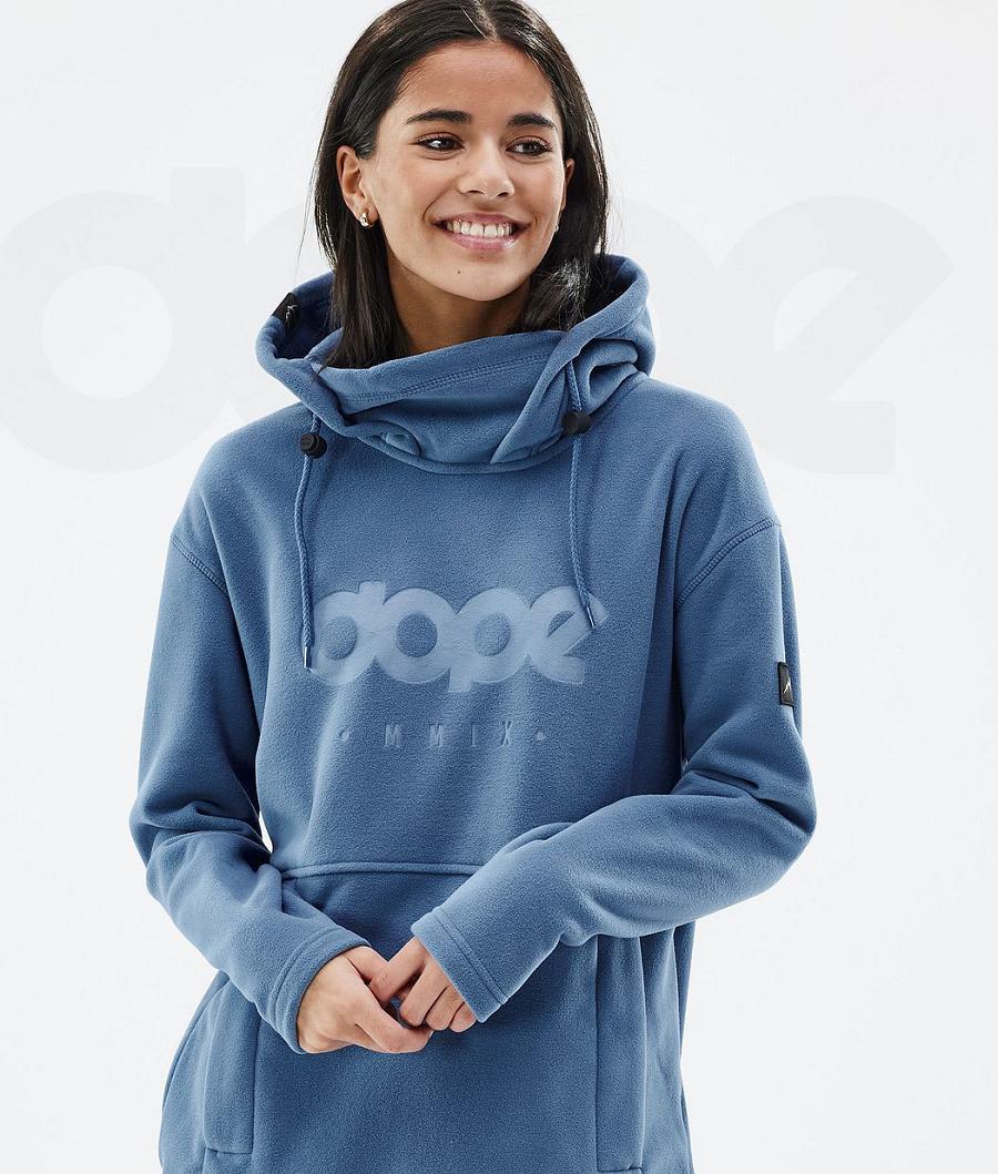 Dope Cozy II W Vlies Dames Blauw Grijs | NLLH3868