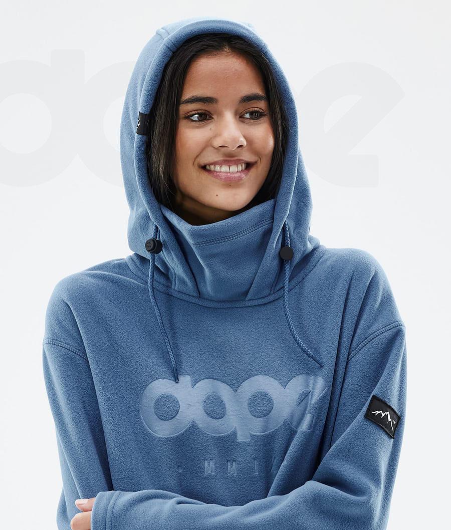 Dope Cozy II W Vlies Dames Blauw Grijs | NLLH3868