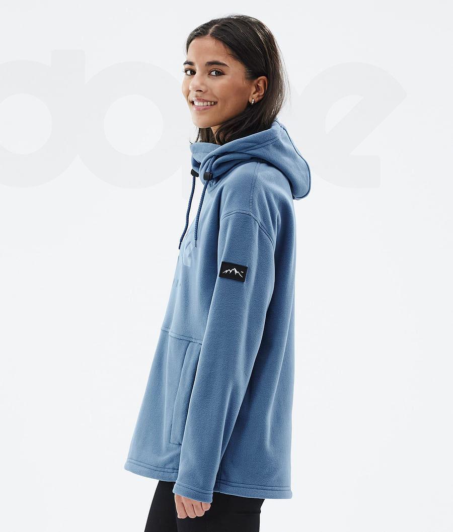 Dope Cozy II W Vlies Dames Blauw Grijs | NLLH3868