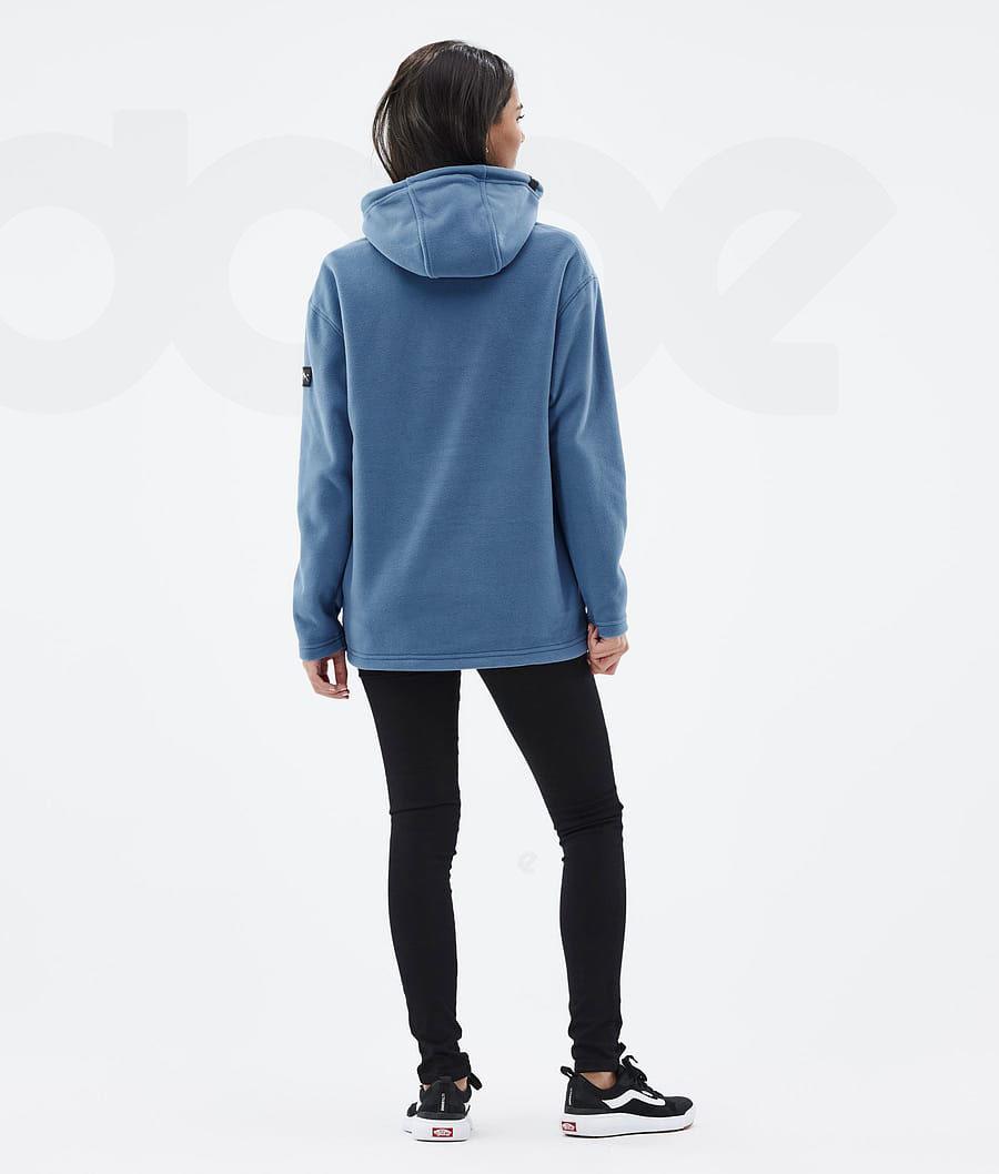 Dope Cozy II W Vlies Dames Blauw Grijs | NLLH3868