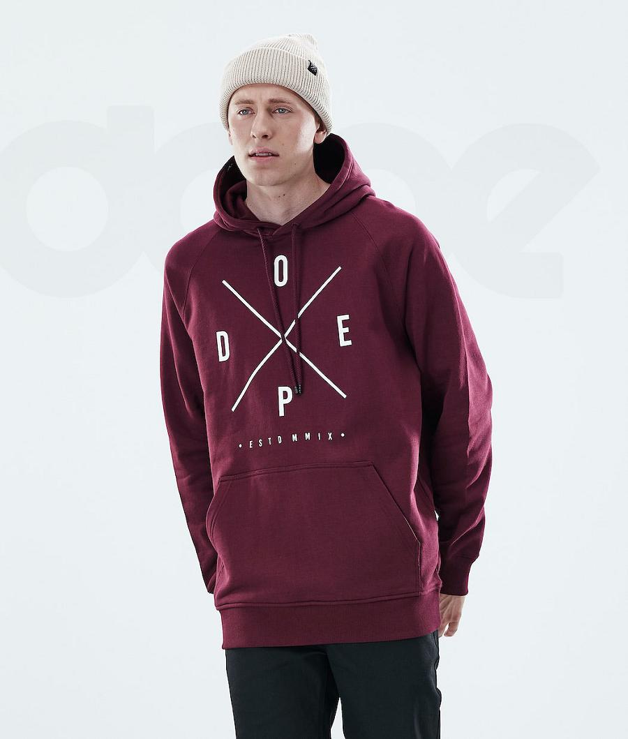 Dope Daily 2X-UP Hoodie Heren Bordeaux | NLMA3012