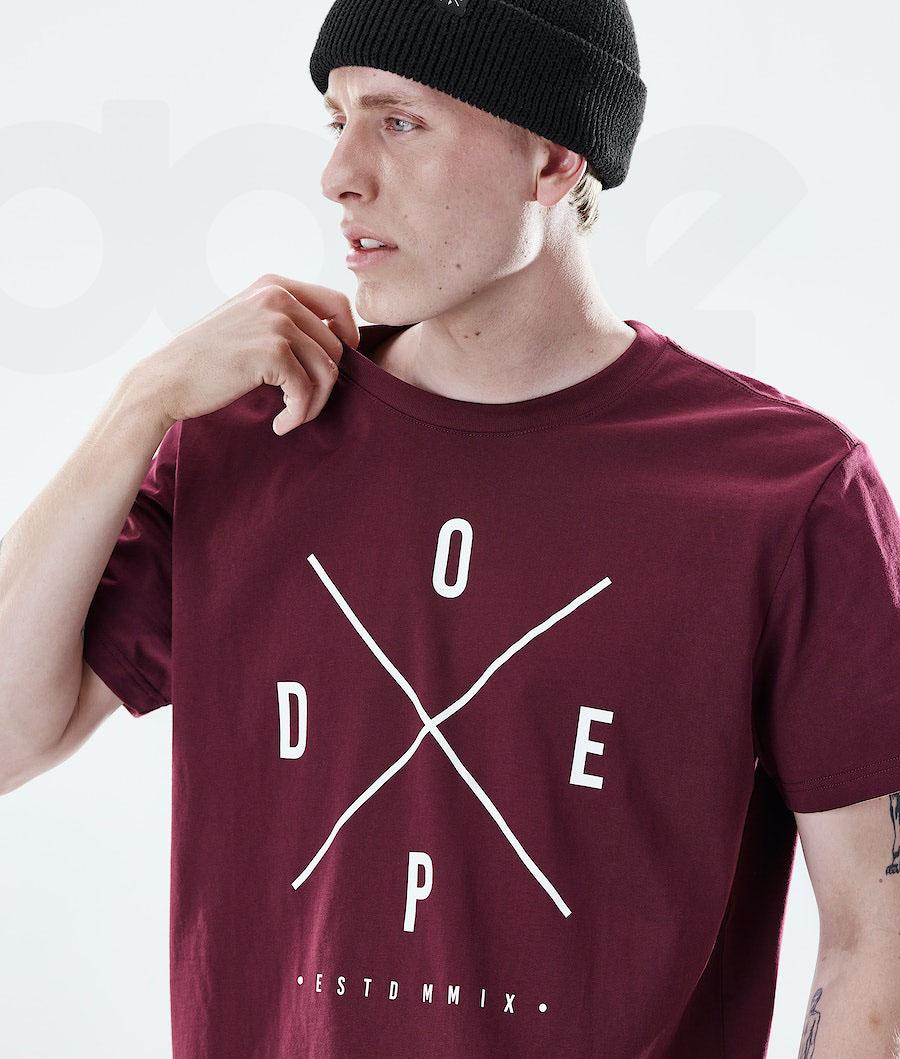 Dope Daily 2X-UP T-shirts Heren Bordeaux | NLGL2979