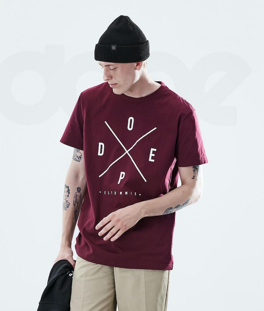 Dope Daily 2X-UP T-shirts Heren Bordeaux | NLGL2979