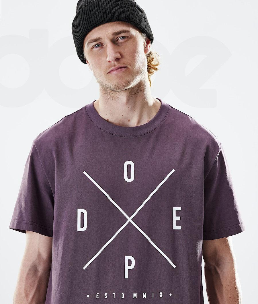 Dope Daily 2X-UP T-shirts Heren Paars | NLHK2978