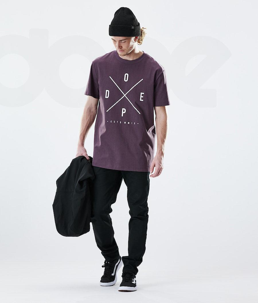 Dope Daily 2X-UP T-shirts Heren Paars | NLHK2978