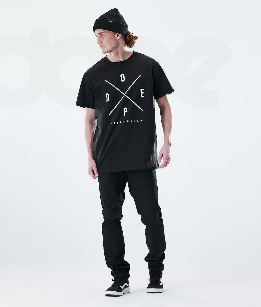 Dope Daily 2X-UP T-shirts Heren Zwart | NLHK2977