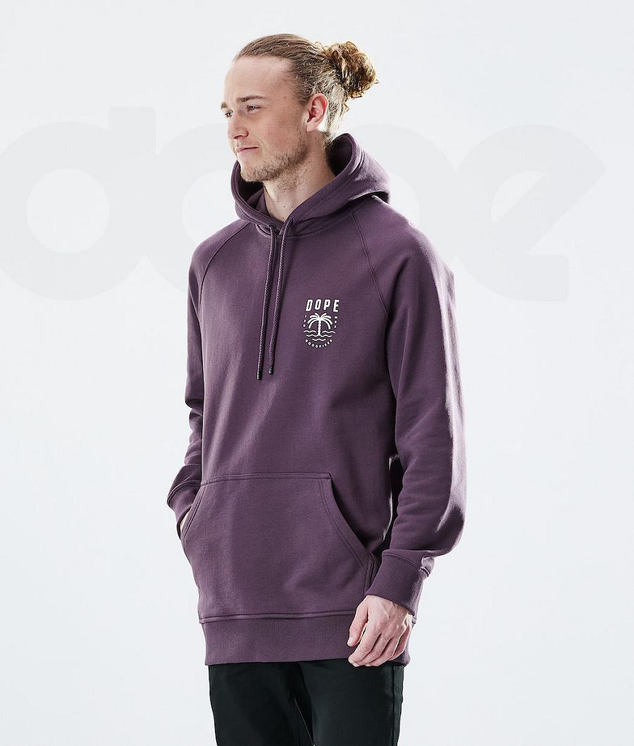 Dope Daily Palm Hoodie Heren Paars | NLBC3014