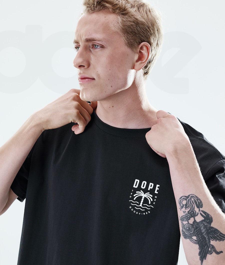 Dope Daily Palm T-shirts Heren Zwart | NLFM2980