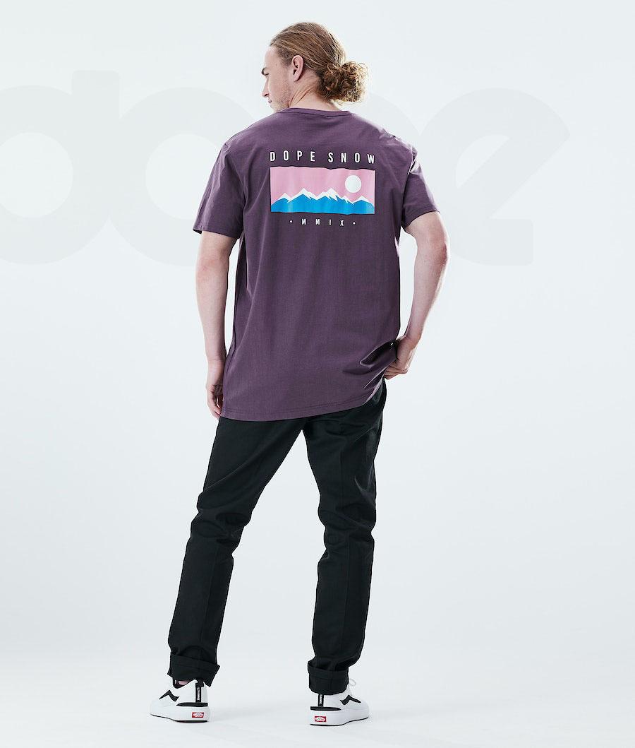 Dope Daily Range T-shirts Heren Paars | NLAP2983