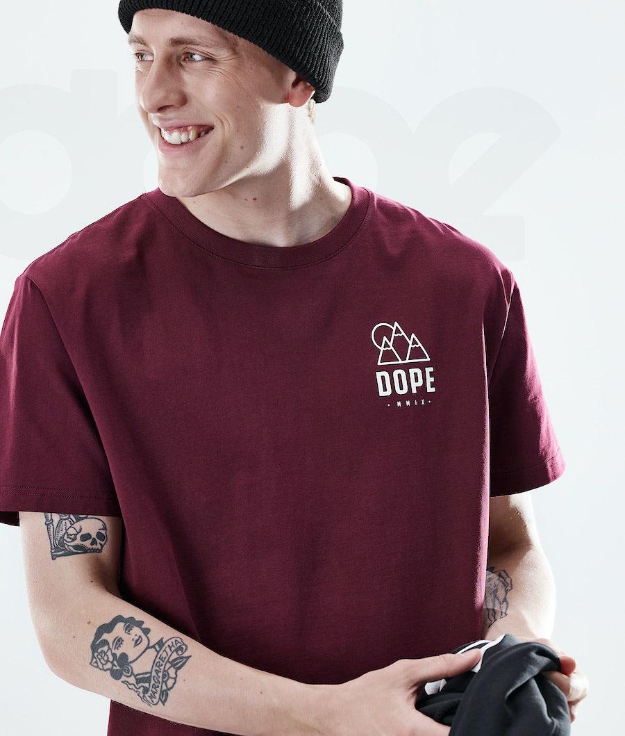 Dope Daily Rise T-shirts Heren Bordeaux | NLPQ2984