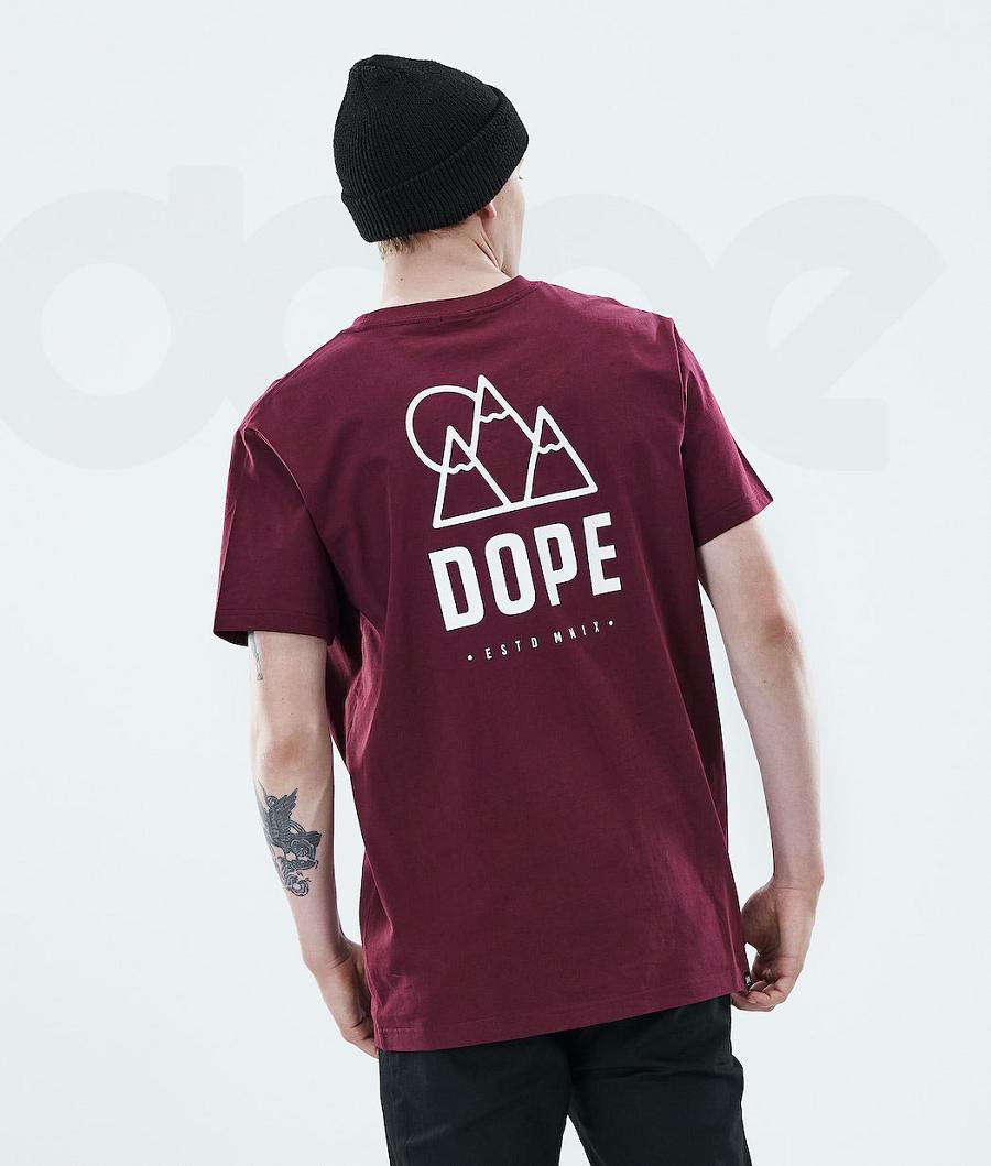 Dope Daily Rise T-shirts Heren Bordeaux | NLPQ2984