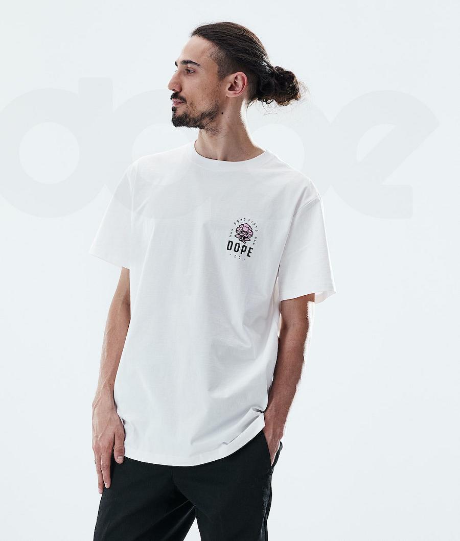 Dope Daily Rose T-shirts Heren Wit | NLIS2986