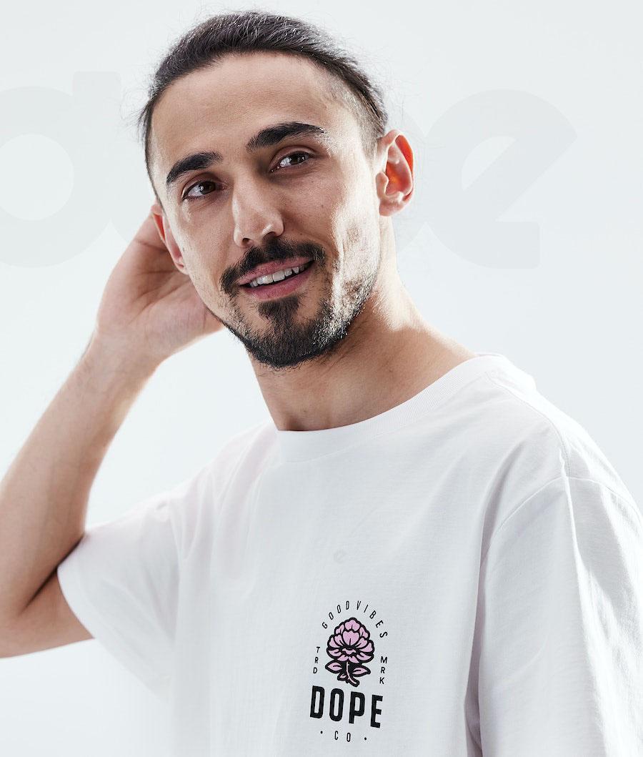 Dope Daily Rose T-shirts Heren Wit | NLIS2986