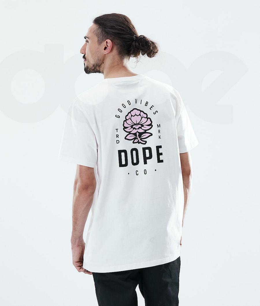 Dope Daily Rose T-shirts Heren Wit | NLIS2986