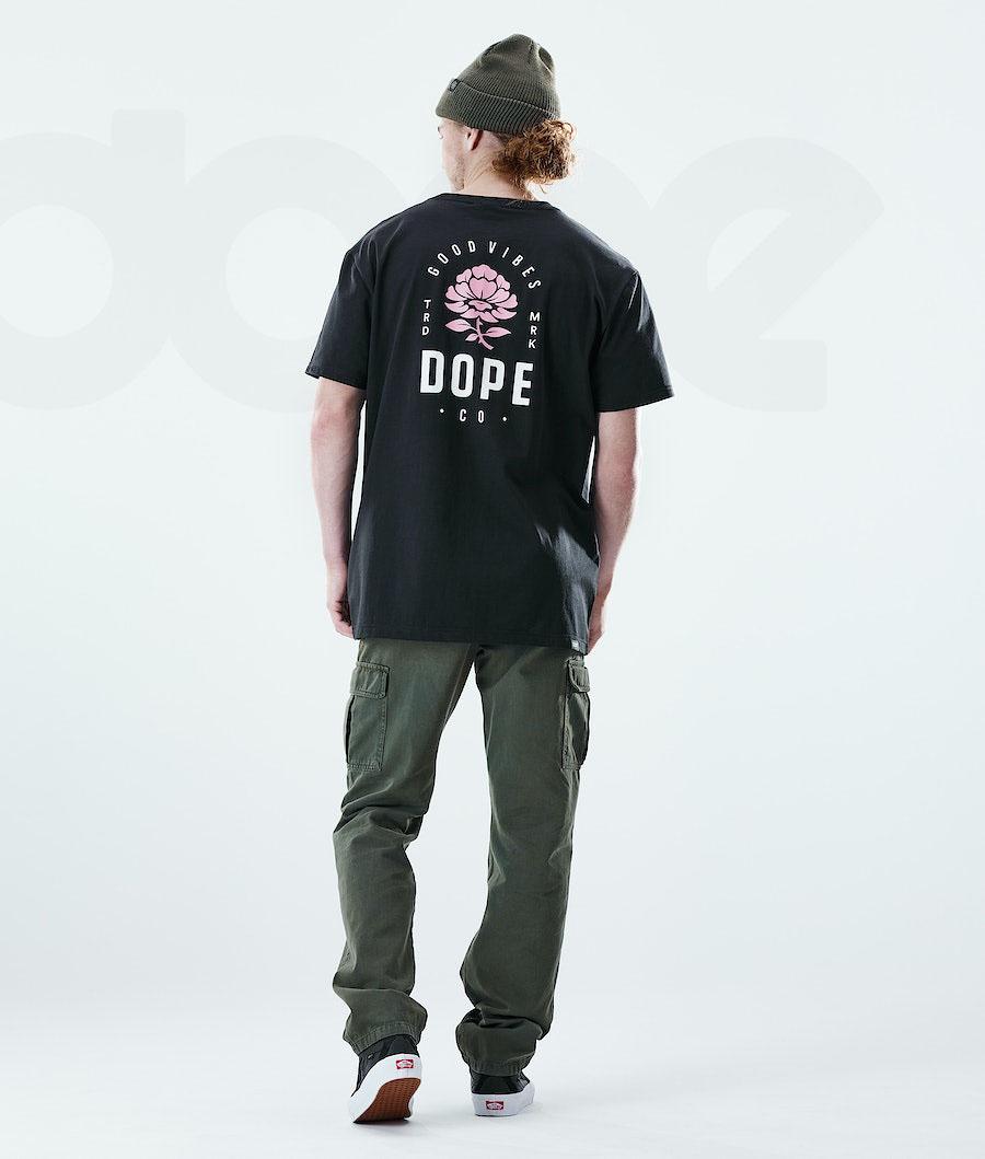 Dope Daily Rose T-shirts Heren Zwart | NLOR2985