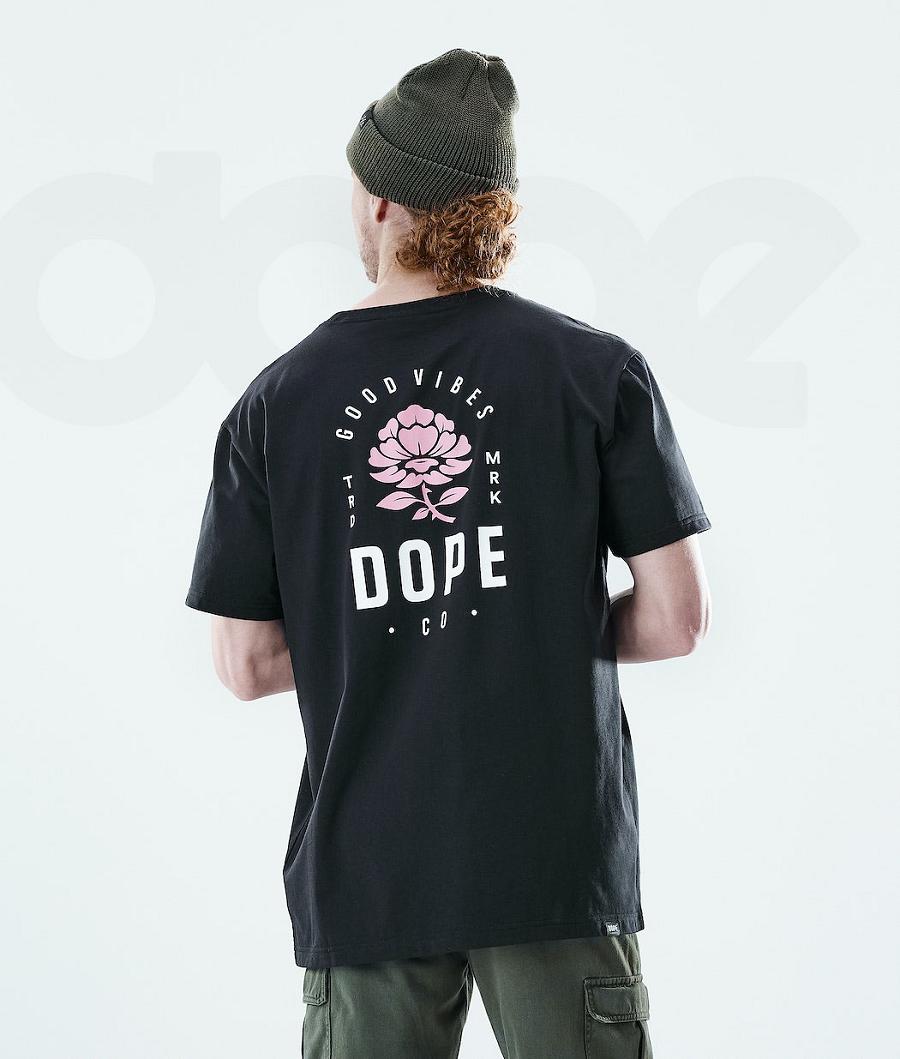 Dope Daily Rose T-shirts Heren Zwart | NLOR2985