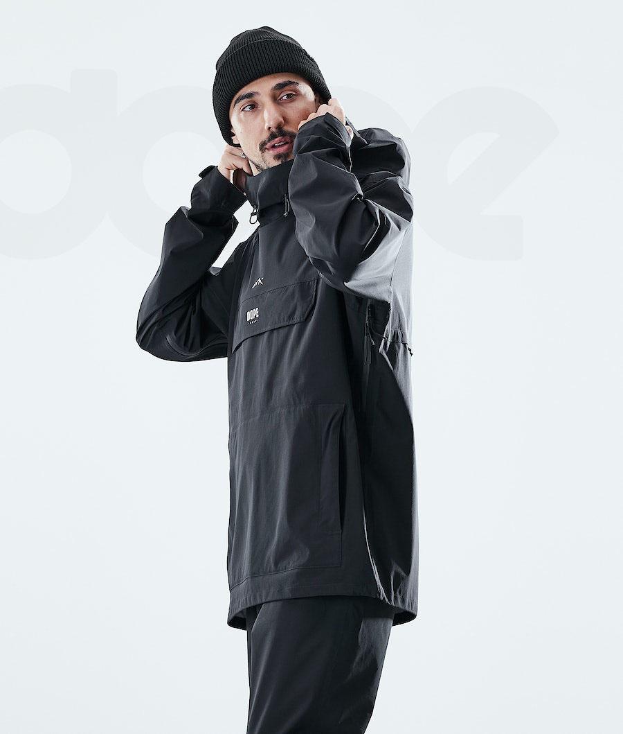 Dope Drizzard Outdoorjassen Heren Zwart | NLSO2698