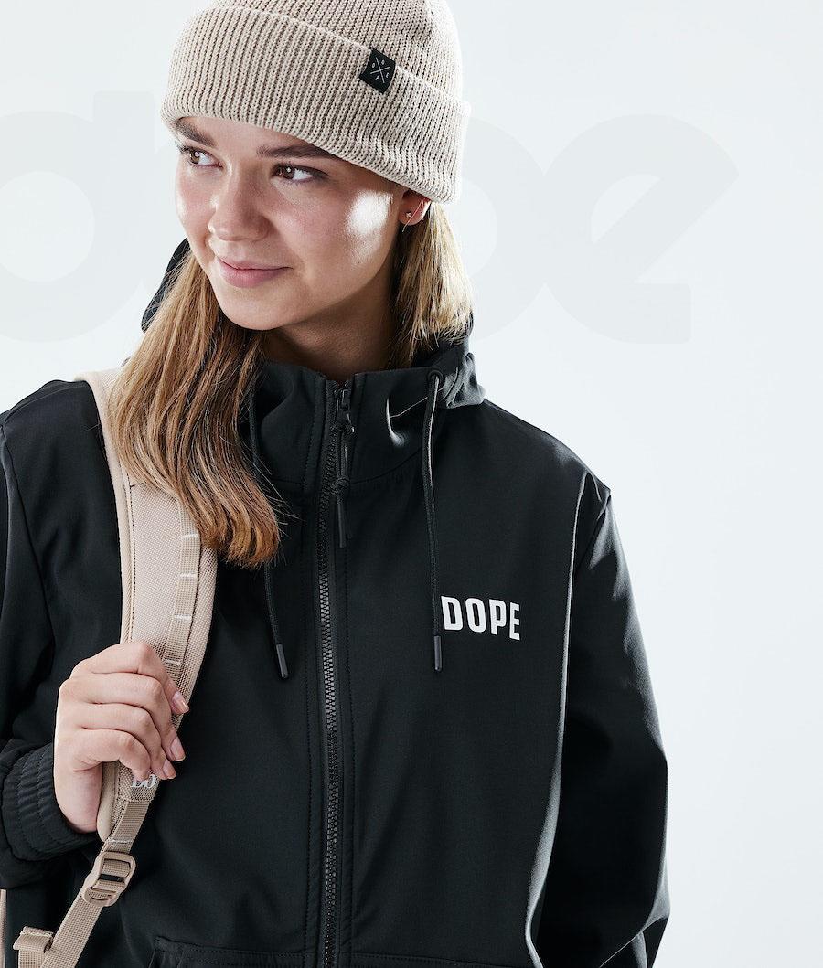 Dope Flight W Full Zip Hoodie Dames Zwart | NLAP3843