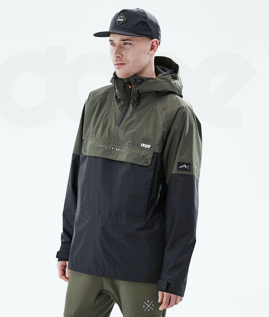 Dope Hiker Light Outdoorjassen Heren Olijfgroen Zwart | NLPQ2700