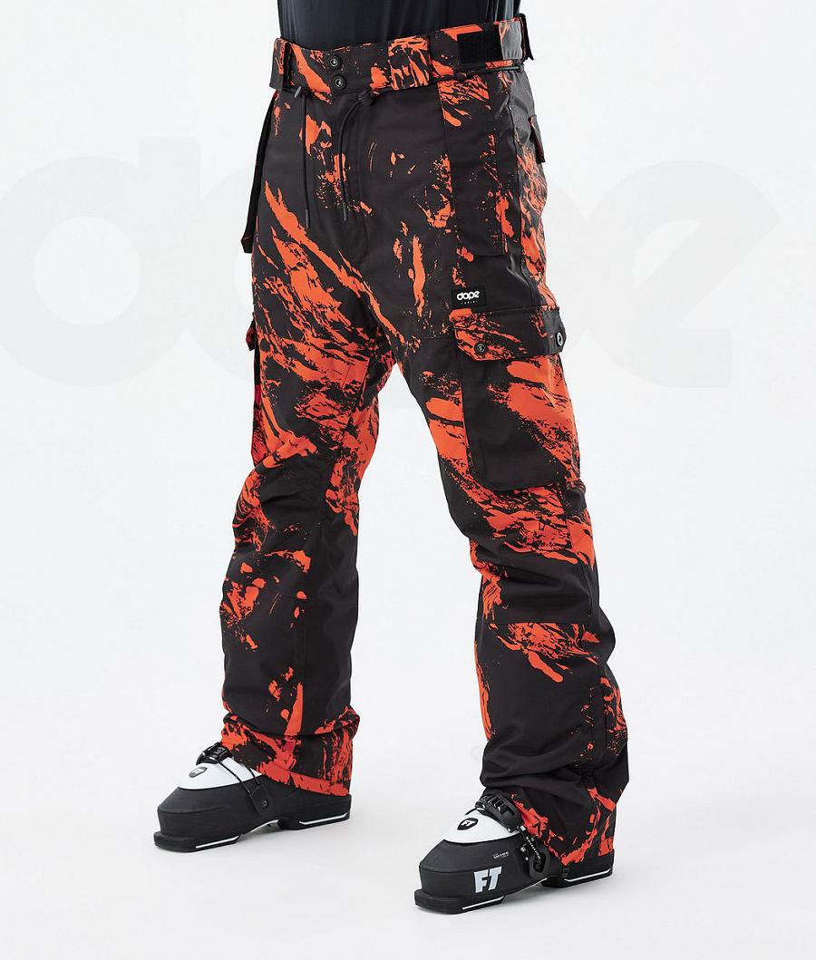 Dope Iconic Paint Ski Broek Heren Oranje | NLMA2657