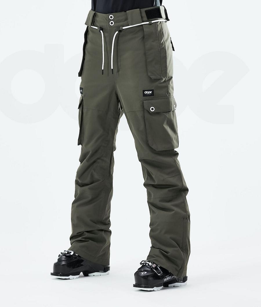 Dope Iconic W 2021 Ski Broek Dames Olijfgroen Groen | NLWY3347