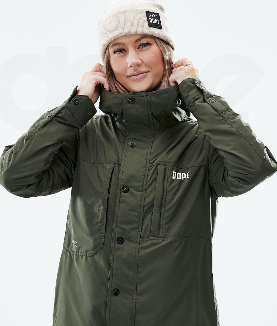 Dope Insulated W Outdoorjassen Dames Olijfgroen Groen | NLPQ3740