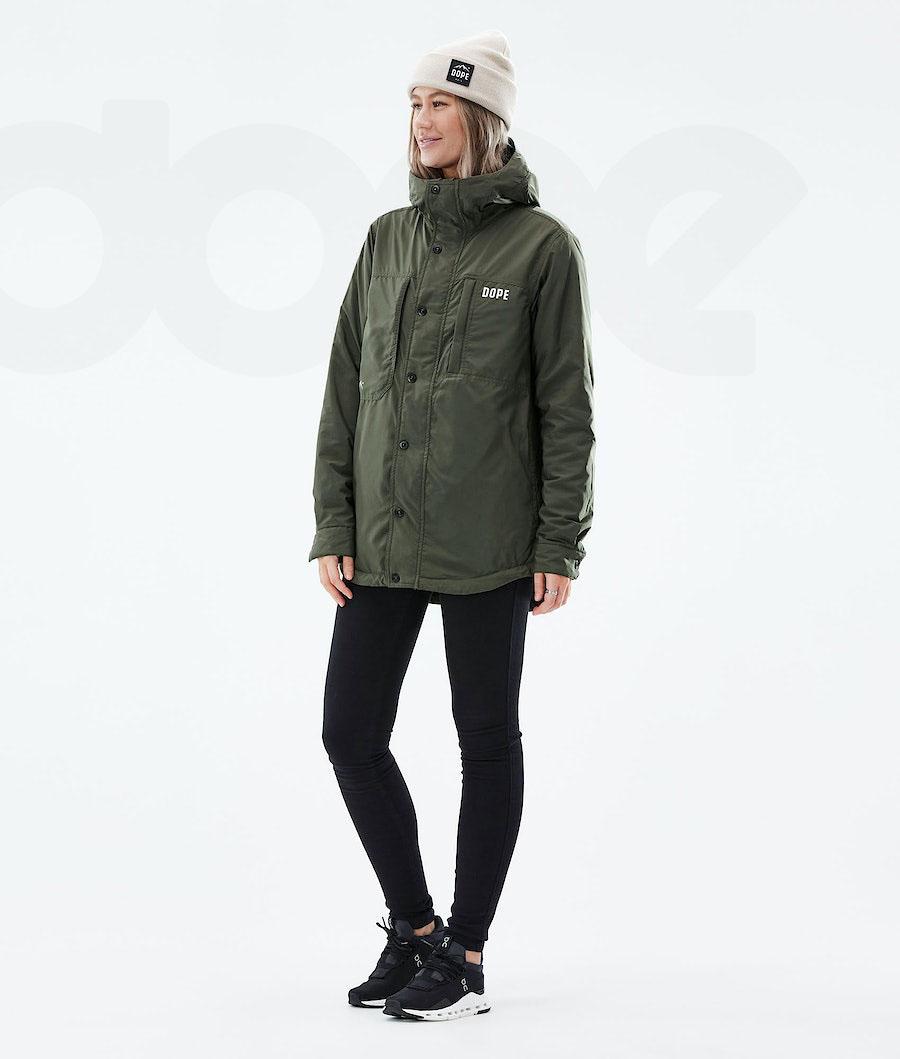 Dope Insulated W Outdoorjassen Dames Olijfgroen Groen | NLPQ3740