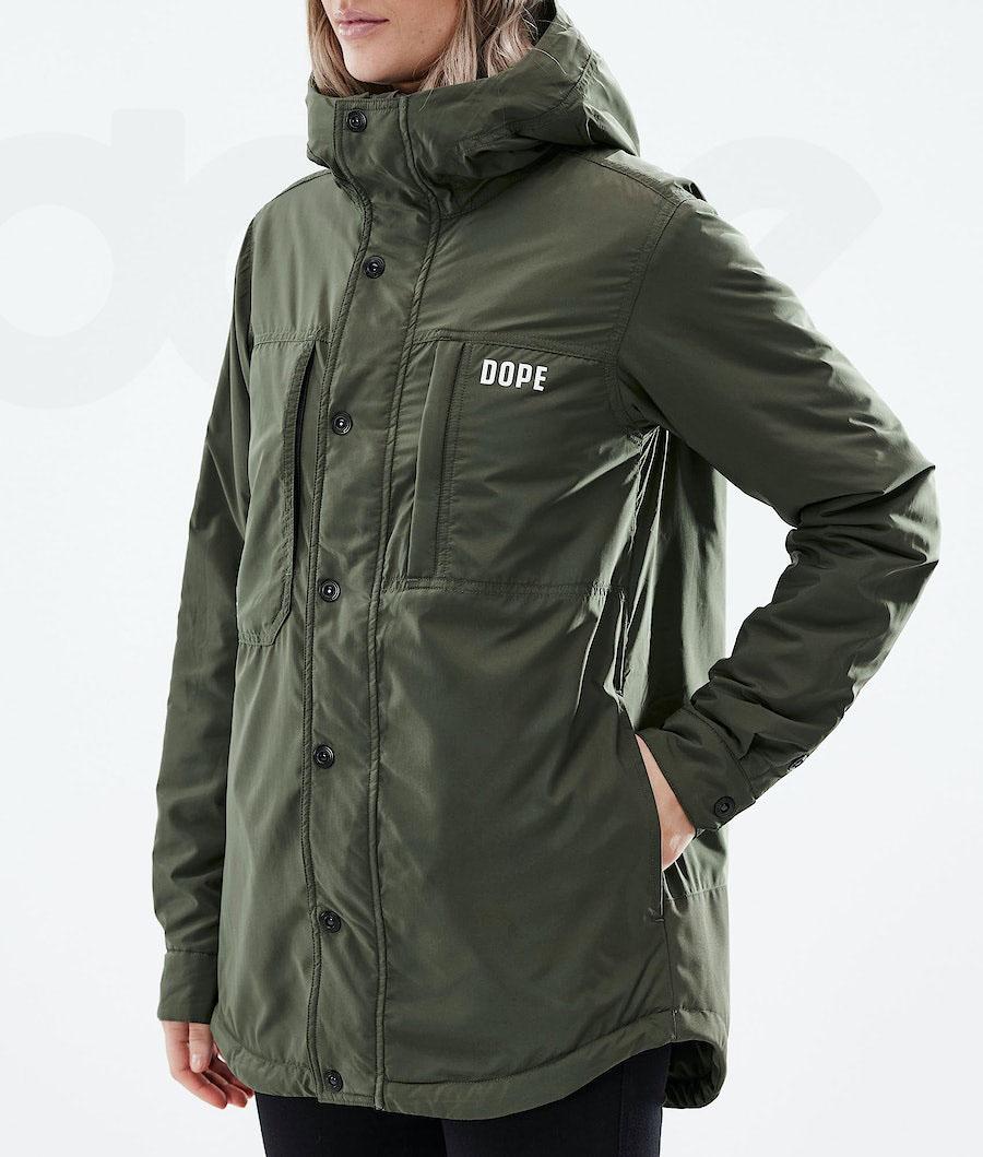 Dope Insulated W Outdoorjassen Dames Olijfgroen Groen | NLPQ3740