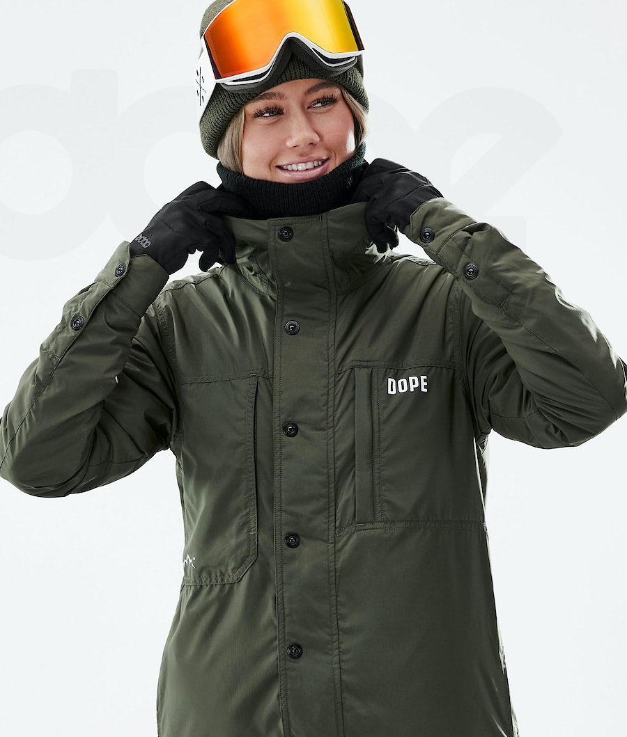 Dope Insulated W Ski-jassen Dames Olijfgroen Groen | NLCE3657