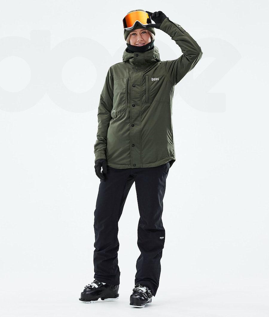 Dope Insulated W Ski-jassen Dames Olijfgroen Groen | NLCE3657