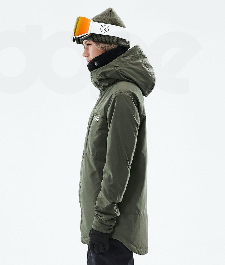 Dope Insulated W Ski-jassen Dames Olijfgroen Groen | NLCE3657