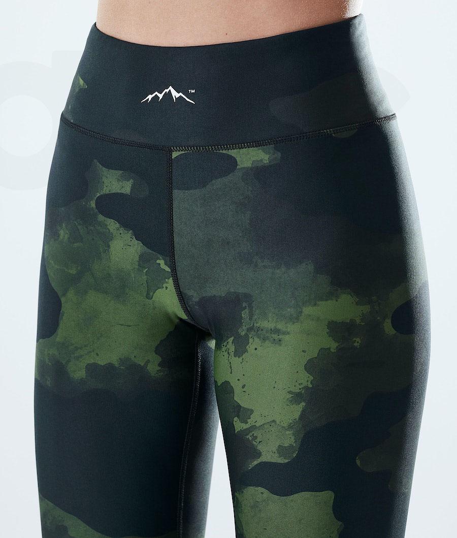 Dope Lofty Leggings Dames Groen Camo | NLHK3793