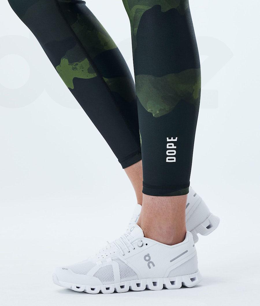 Dope Lofty Leggings Dames Groen Camo | NLHK3793