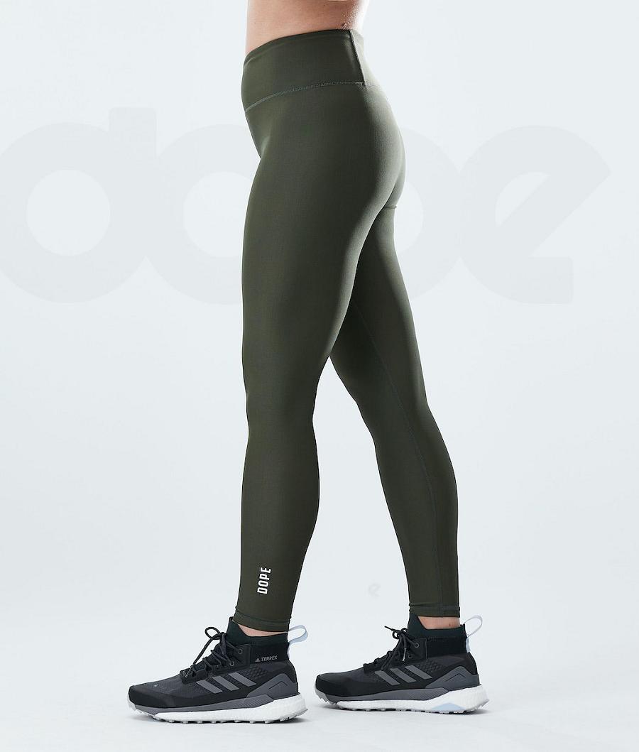 Dope Lofty Leggings Dames Olijfgroen Groen | NLAP3791